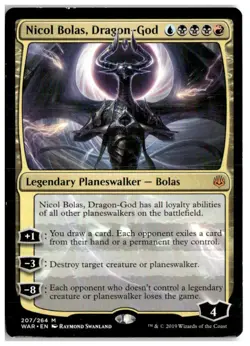 MTG Nicol Bolas, Dragon-God - War of the Spark Moderately Played English - Image 1