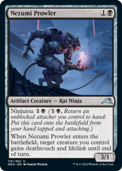 x4 Nezumi Prowler - Foil U MTG Kamigawa: Neon Dynasty M/NM, English - Image 1