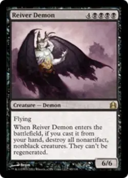 MTG - Reiver Demon - Commander - MP, English Magic FLAT RATE SHIP - Image 1