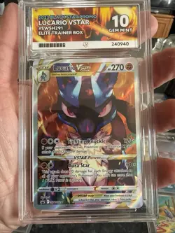 Pokemon TCG Lucario VSTAR 2023 SWSH291 Ace Grade 10 Crown Zenith ETB Promo Card - Image 3