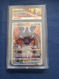 Ace 9 Gem Mint Lucario VSTAR SWSH291 Pokemon Crown Zenith ETB Black Star Promo - Image 1