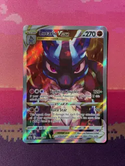 Pokemon Card Lucario VSTAR SWSH291 Ultra Rare Black Star Promo Near Mint - Image 1