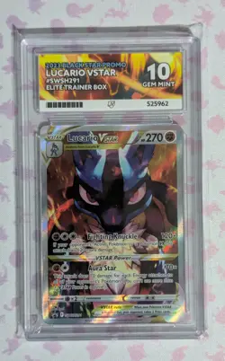Pokemon TCG Lucario VSTAR SWSH291 Black Star Promo Ace 10 - Image 1