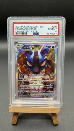Pokemon TCG Crown Zenith Promo Lucario VSTAR SWSH291 PSA 10 Gem Mint - Image 1