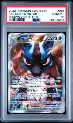 Pokemon TCG Crown Zenith Promo Lucario VSTAR SWSH291 PSA 10 Gem Mint - Image 4