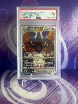 Pokemon TCG Lucario VSTAR Crown Zenith Promo Card SWSH291 PSA 9 - Image 1