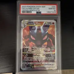 Pokemon TCG Lucario VSTAR SWSH291 Full Art Promo Holo Crown Zenith GEM MT PSA 10 - Image 1