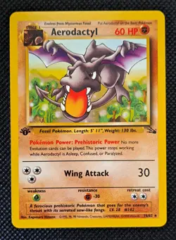 Pokemon TCG Aerodactyl 16/62 1st Edition Non Holo Fossil NICE CARD! - Image 1