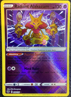Radiant Alakazam 059/195 Silver Tempest Pokemon English Radiant Rare 2022 - Image 1