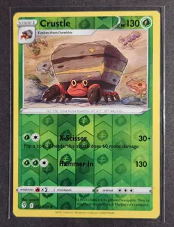 Pokemon TCG SWSH Evolving Skies Crustle #12/203 Uncommon Reverse Holo - Image 1