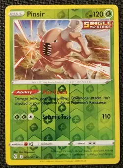 Pokemon - Pinsir - 001/203 - Reverse Holo Rare - Evolving Skies - New - Image 1