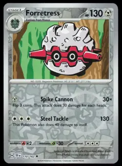 Forretress 110/162 Reverse Holo Pokemon Temporal Forces NM - Image 1