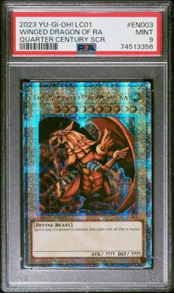 The Winged Dragon Of Ra LC01-EN003 Quarter Century Secret Rare Yugioh PSA 9 *356 - Image 1