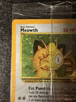 Pokemon TCG Meowth Black Star 10 Wotc Promo Holo ( Sealed ) NM - Image 2