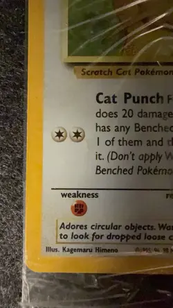 Pokemon TCG Meowth Black Star 10 Wotc Promo Holo ( Sealed ) NM - Image 4