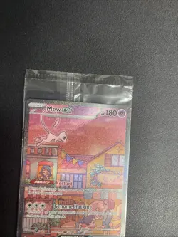 Mew EX 053 Scarlet & Violet 151 Promo Holo Pokemon TCG Card New Sealed Damaged - Image 2