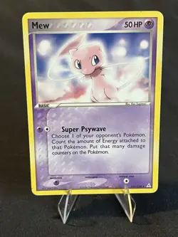 Pokemon Card TCG Mew 111/110 Holon Phantoms Non-Holo DVD Promo Regular Rare DMG - Image 1