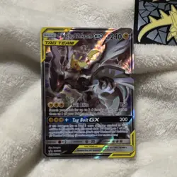 Pokemon Pikachu & Zekrom GX TAG TEAM Ultra Rare Holo Card SM168 240 HP - Image 3