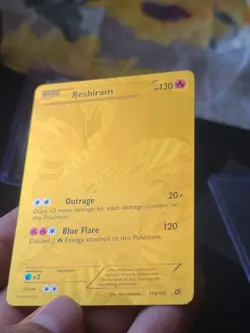 Pokemon Reshiram 114/113 Gold Secret Rare Holo Full Art 130 HP 2013 English - Image 2