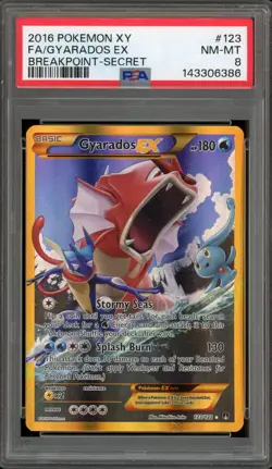 Pokemon Gyarados EX XY Breakpoint Secret Rare #123 PSA 8 - Image 1
