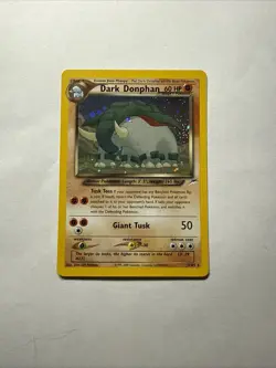 Pokemon Neo Destiny DARK DONPHAN 3/105 Holo Rare - LP Condition - Image 1