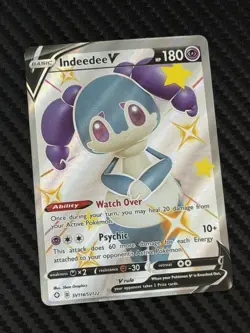 Pokemon TCG - Shining Fates - Indeedee V SV114/SV122 Shiny Holo Rare Near Mint - Image 1
