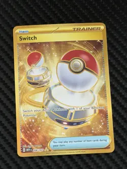 Switch 206/165 Scarlet & Violet 151 Gold Holo Hyper Rare Pokemon Card English NM - Image 1