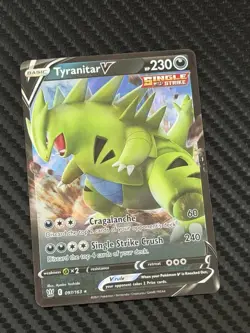 Tyranitar V 097/163 Battle Styles Ultra Rare Pokemon Card NM - Image 1