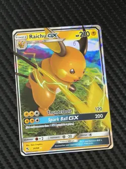 Pokemon Raichu GX 20/68 Ultra Rare Full Art Holo Card - Image 1