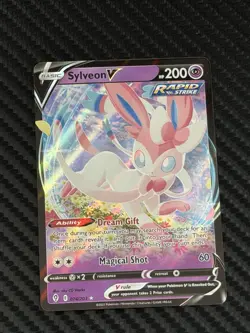 Sylveon V - 074/203 - Pokemon Evolving Skies Sword & Shield Ultra Rare Card NM - Image 1