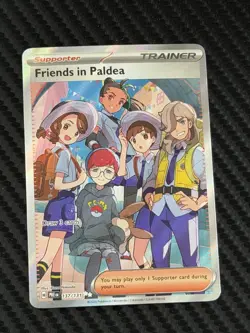 Pokemon TCG Trainer Friends in Paldea Ultra Rare Holo Card 137/131 Prismatic - Image 1