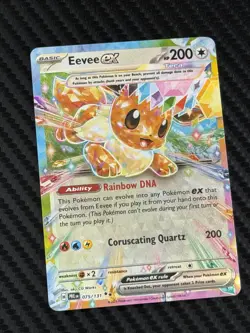 2025 Pokemon Prismatic Evolutions Eevee Ex Holo 075/131 NM - Image 1