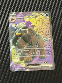 Pokemon TCG Arven's Mabosstiff ex 218/182 Sv10: Destined Rivals Holo Full Art NM - Image 1