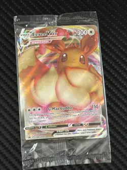 SEALED Pokemon Eevee VMAX SWSH087 Shining Fates Holo Black Star Promo NM - Image 1