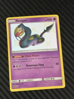 Pokemon TCG Seviper Shiny Holo Rare SV15/SV94 - NM - Hidden Fates Shiny Vault - Image 1