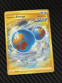 Pokemon TCG Rapid Strike Energy Gold Secret Rare 182/163 Battle Styles NM - Image 1