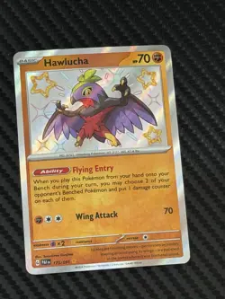 Pokemon Hawlucha Shiny Rare Holo SV: Paldean Fates 2024 175/091 NM - Image 1
