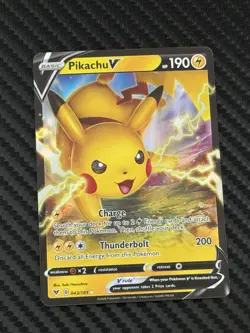 Pikachu V 043/185 Vivid Voltage- NM Ultra Rare Full Art Pokemon TCG Card - Image 1