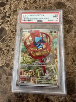Pokemon Riolu 010 Me: Mega Evolution Promo Pokemon Center (STAMPED) PSA 9 - Image 1
