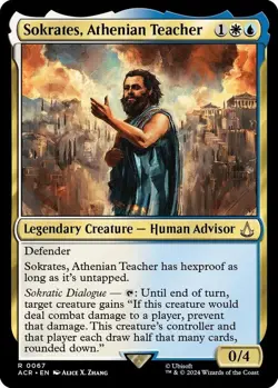 NM Foil Sokrates, Athenian Teacher, MTG, Assassin's Creed, Magic, 67 - Image 1