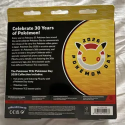 Pokemon Day 2026 30th Anniversary Box Pikachu Promo Booster Packs Sealed - Image 2