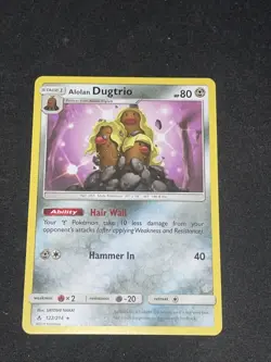 Pokemon : SM UNBROKEN BONDS ALOLAN DUGTRIO 122/214 Non-holo RARE-NM - Image 1