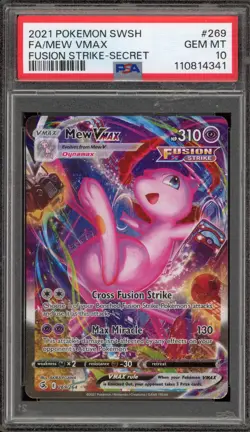 Pokemon Mew VMAX Fusion Strike Full Alt Art #269 PSA 10 Gem Mint - Image 1