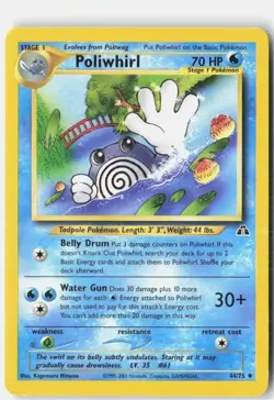 Poliwhirl 44/75 Uncommon Neo Discovery Pokemon Unlimited Near Mint - Image 1