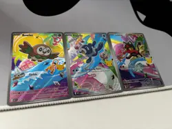 Pokemon First Partner Illustration Collection Gen 7 Litten Rowlet Popplio Set NM - Image 2