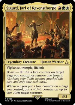 NM Foil Sigurd, Jarl of Ravensthorpe, MTG, Assassin's Creed, Magic, 66 - Image 1