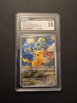 CGC 10 GEM MINT Pikachu 027 Black Star Promo Holo Pokemon Paldea Evolved ETB - Image 1