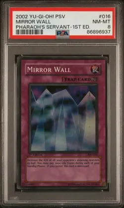Mirror Wall PSV-016 1st Edition Super Rare Yugioh PSA 8 *937 - Image 1