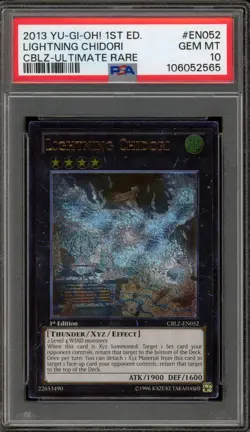 Yu-Gi-Oh! Lightning Chidori 1st Edition Ultimate Rare CBLZ-EN052 PSA 10 Gem Mint - Image 1
