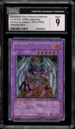 Yu-Gi-Oh! Elemental Hero Phoenix Enforcer Japanese Ultimate Rare EOJ-JP032 CGC 9 - Image 1